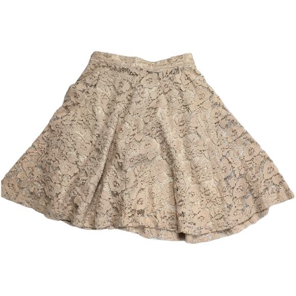 Forever 21 Skirt Light Pink Crochet Lace Mini Juniors XS‎ Skater Skirt Circle - Picture 1 of 7